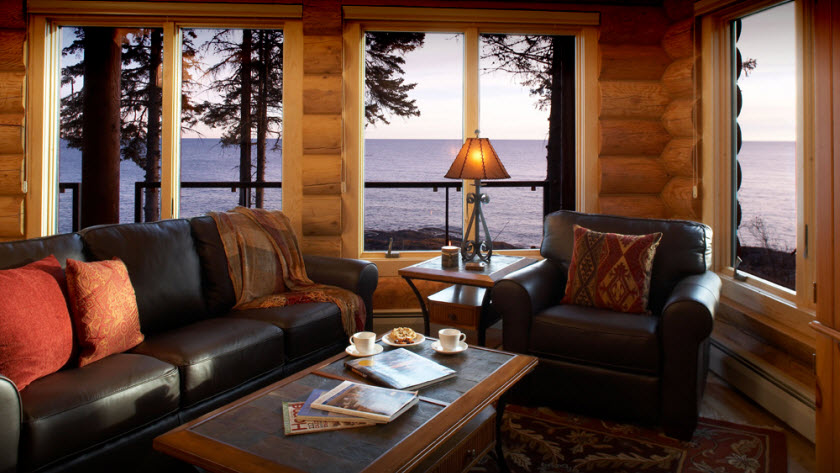 cozy log home